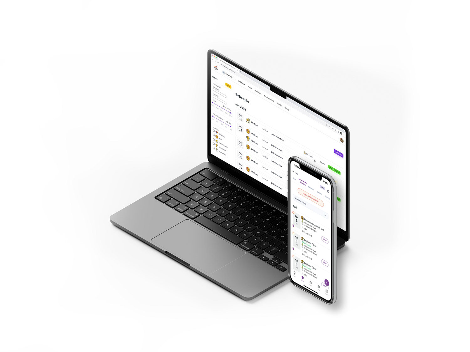 PicklePlay club management interface